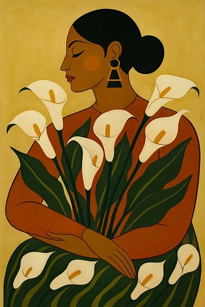 Porträt Blühende Liebe von Moonheart Artworks