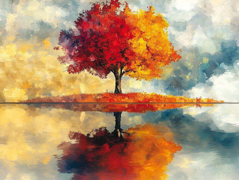 Solitaire in autumn by Petra Dreiling-Schewe