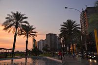 zonsondergang aan de Peruaanse kust