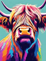 Hochlandkuh Pop Art