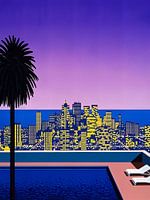 Pop Art  - City Pop At Night Swimming Pool