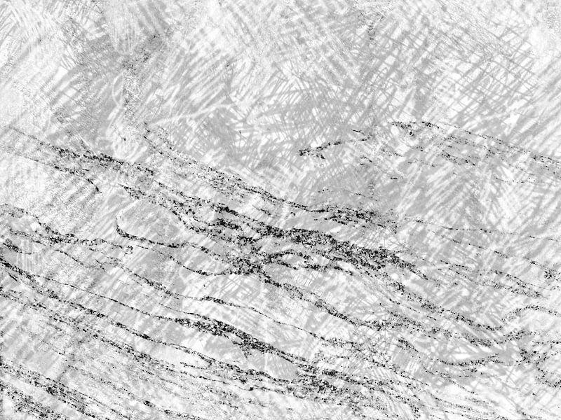 Landschaft im Skandinavischen Expressionismus Grau von Mad Dog Art