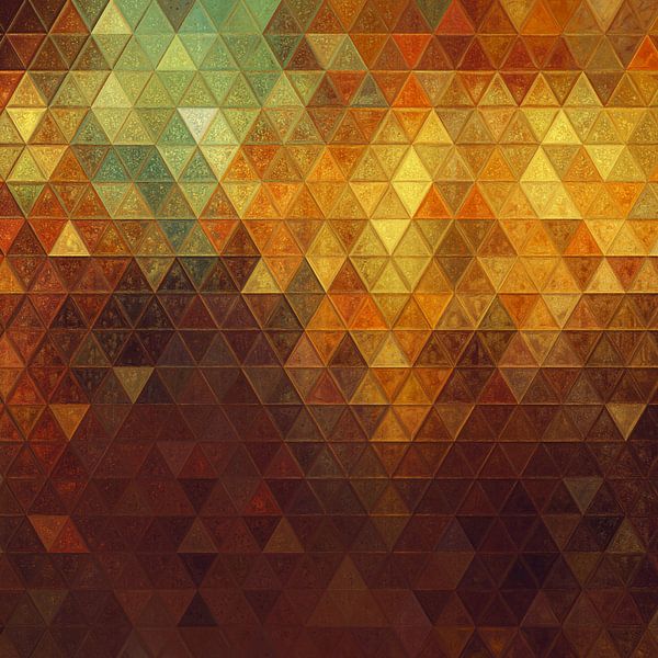 Mosaïque orange or brun #mosaique par JBJart Justyna Jaszke