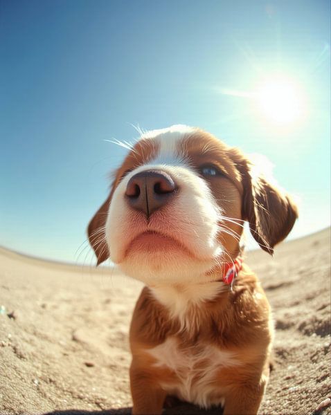 puppy in the desert by HMS