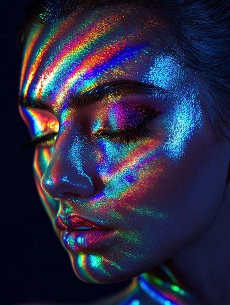 Buntes Gesicht von Imagine