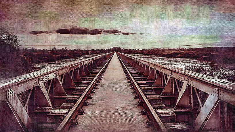 Die schöne Brug van Moerputten als Federzeichnung, Ölmalerei, Gouache, Impasto und andere Varianten. von Maurice Meerten