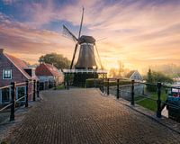 Windmühle de Kaai in Sloten (Friesland)