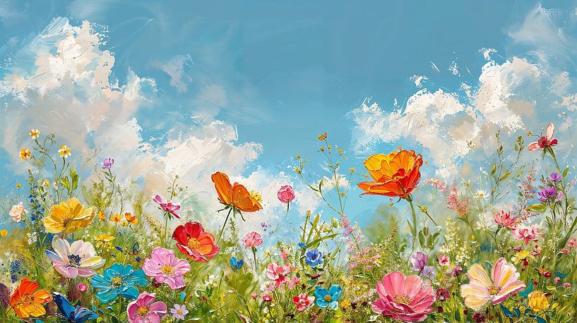 Bunte Blumenwiese von Heike Hultsch