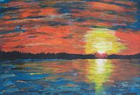 Bewegter Sonnenuntergang