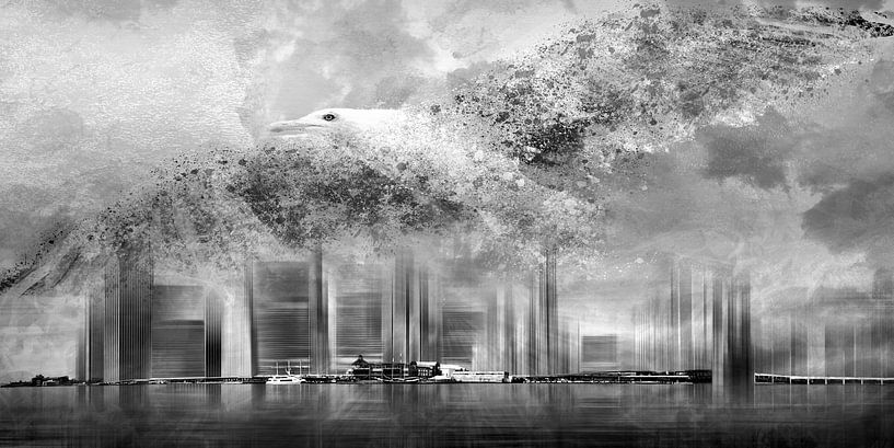 Fantasy Composing NYC &amp; Seagull b/w par Melanie Viola