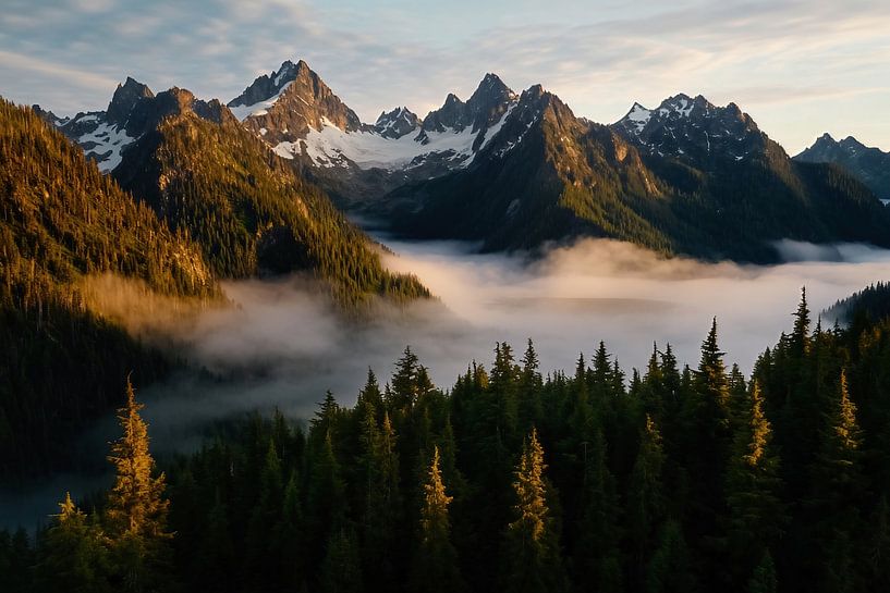 Bergpanorama bei Tag von fernlichtsicht