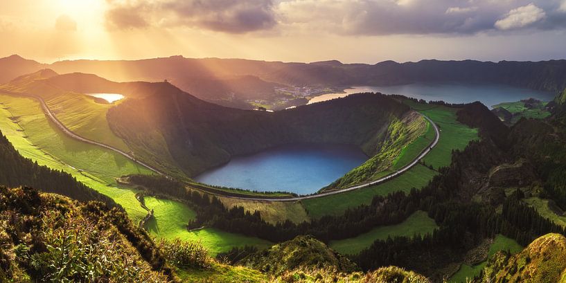 Azoren Sete Cidades Panorama auf Sao Miguel von Jean Claude Castor