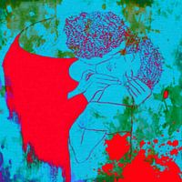 The Kiss Homage Gustav Klimt Splash Pop Art PUR