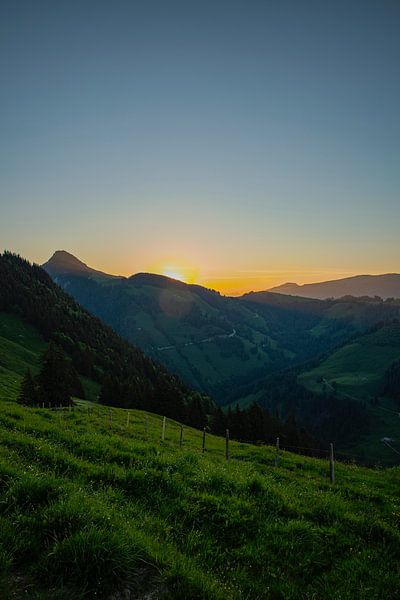Sunrise in the Jaun area Fribourg by Martin Steiner