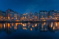 Blaue Stunde am Singel, Amsterdam