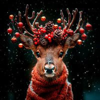 Reindeer in Christmas mood