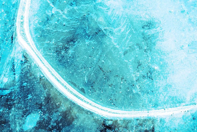 Abstrakt aus der Natur #5 aqua blau von Fred Schuch
