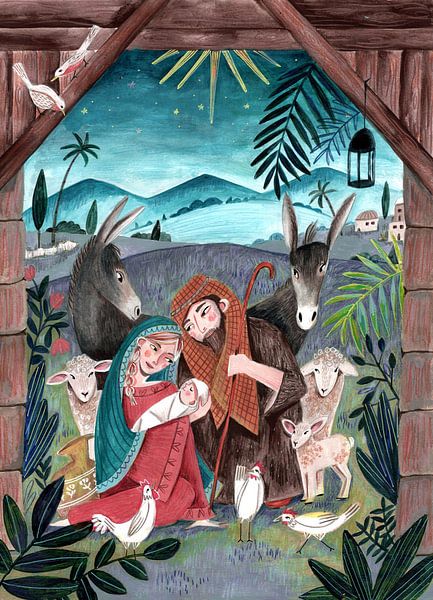 Noël avec Marie et l'enfant Jésus par Caroline Bonne Müller