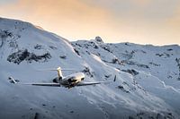 Private Guflstream 650 Take Off during Sunset