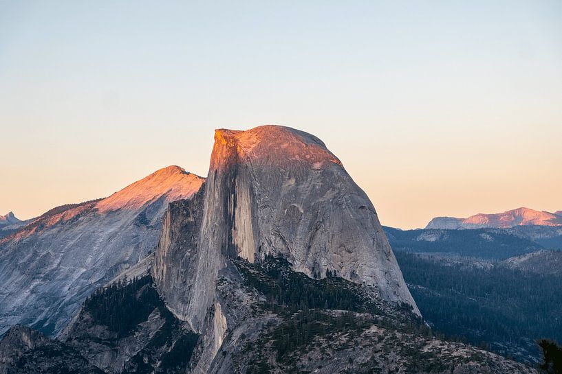 Sunset on Half Dome from Glacier Point in Yosemite National Park by Joost van Rekum