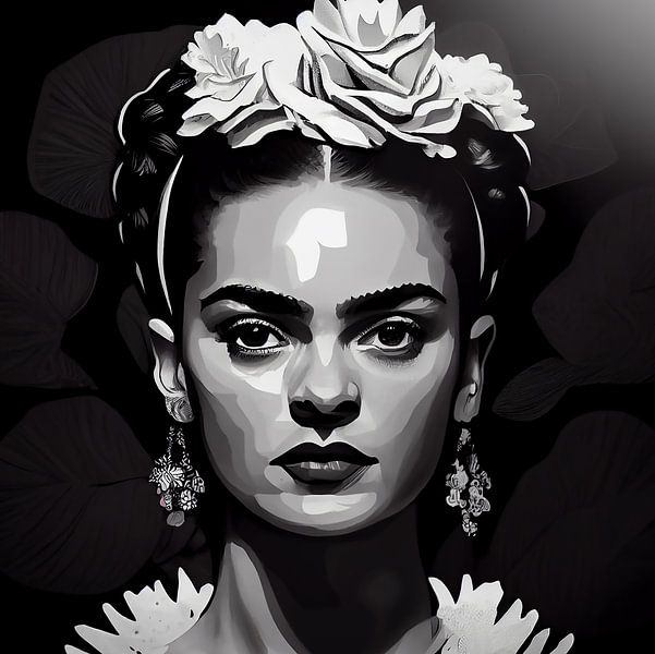 Frida black &amp; white by Bianca ter Riet