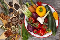 Kräuter und Gemüseküche