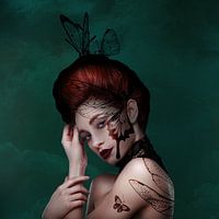 Mädchen mit Schmetterlingen