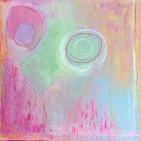 Harmonie rêveuse - série d'œuvres d'art acryliques abstraites dans des tons pastel doux