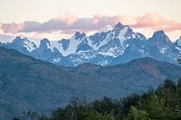 Les couches des montagnes en Patagonie