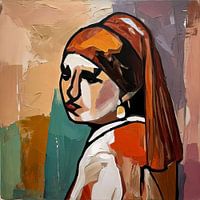 Abstracte Visie op Het Meisje met de Parel 2