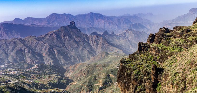 Panorama with view on Roque Bentayga by Easycopters