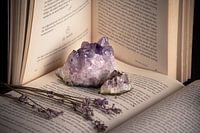 Spiritueller Amethyst mit Lavendel