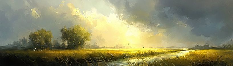 Polderlandschaft | Serene Vistas von Abstraktes Gemälde