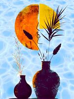 Contrasterende stillevens in oceaanbelichting