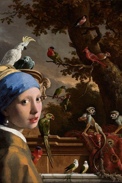 Mädchen mit einem Perlenohrring im Park von Jadzia Klimkiewicz