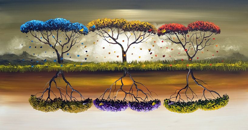 Wechsel der Jahreszeiten von Gena Theheartofart