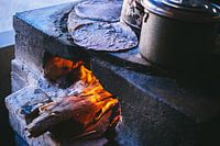 Blauwe maïs tortilla's