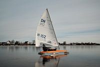 Ice sailing on the Nieuwkoopse Plassen