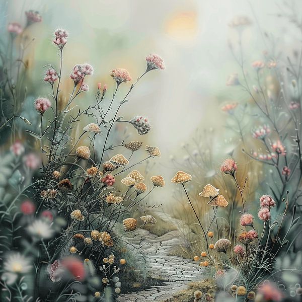 Dreamy Path through Field Flowers by Karina Brouwer