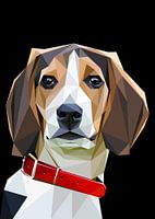 Beagle Hund Abstrakt Low Poly