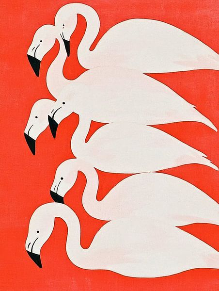 Flamingo-Parade von Franka Poulain