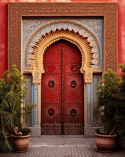 Prächtiges Tor mit hohen Türen in Marrakesch von Studio Allee