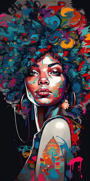 Farbenfrohe Frau von Imagine