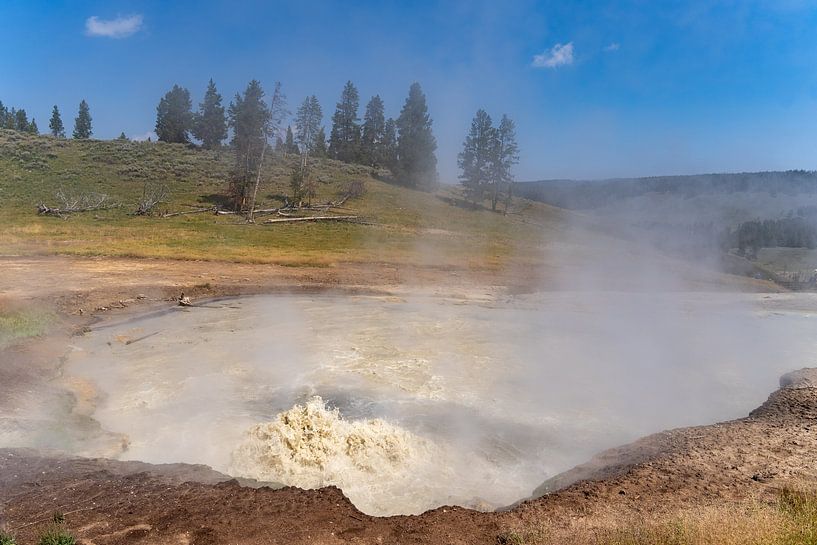 Source chaude dans le parc national de Yellowstone, États-Unis par Jeroen van Deel