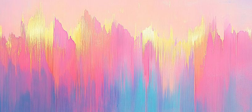 Kustkliffen Abstract van Abstract Schilderij