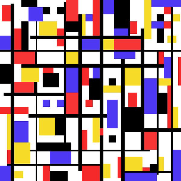Style Piet Mondrian : abstrait et non-figuratif par Gert Hilbink