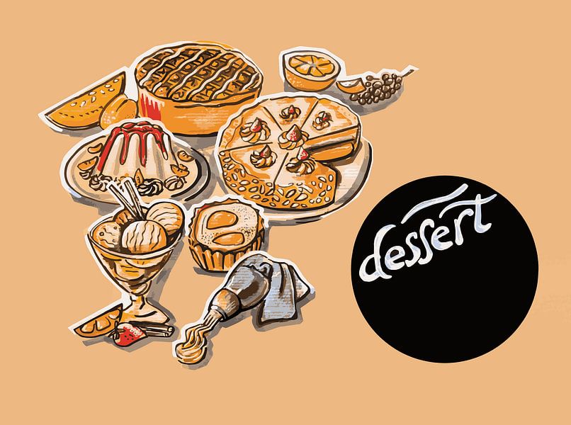 keuken illustratie van zoete producten par Ariadna de Raadt-Goldberg