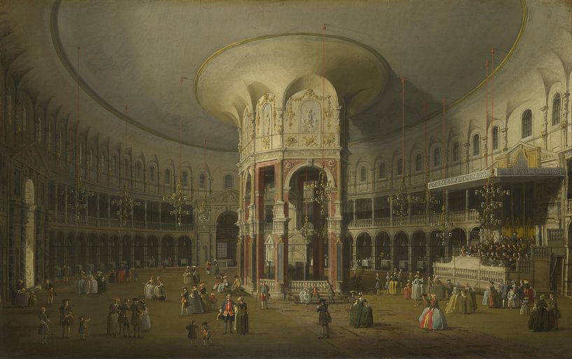 London: Innenansicht der Rotunde in Ranelagh, Canaletto von Meisterhafte Meister