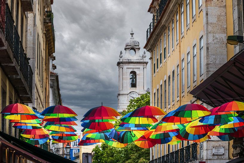 Umbrellas in Lisbon by Jens Sessler