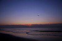 Sonnenuntergang in Noordwijk aan Zee, Niederlande